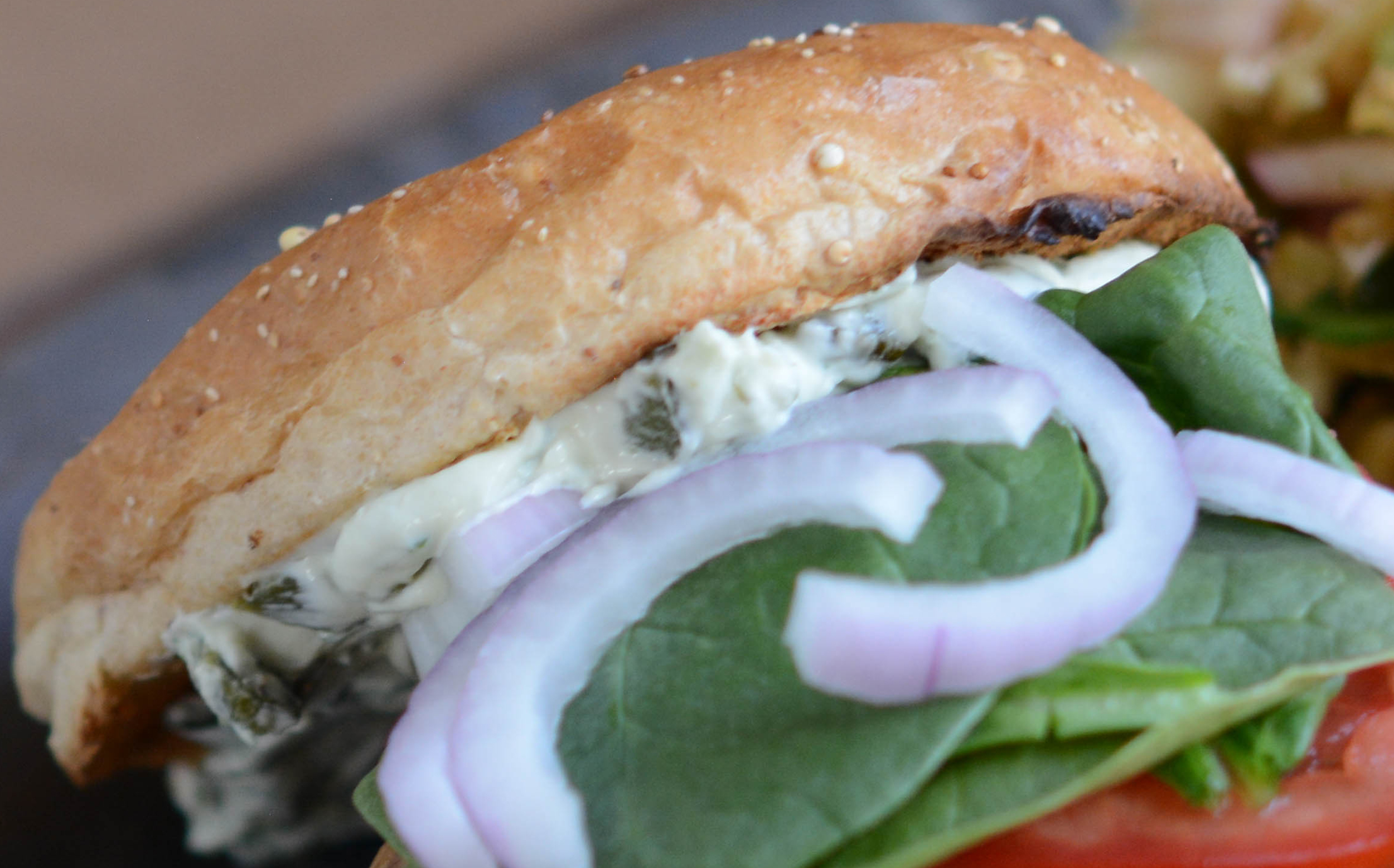 Satay Burgers with Roasted Poblano Sauce