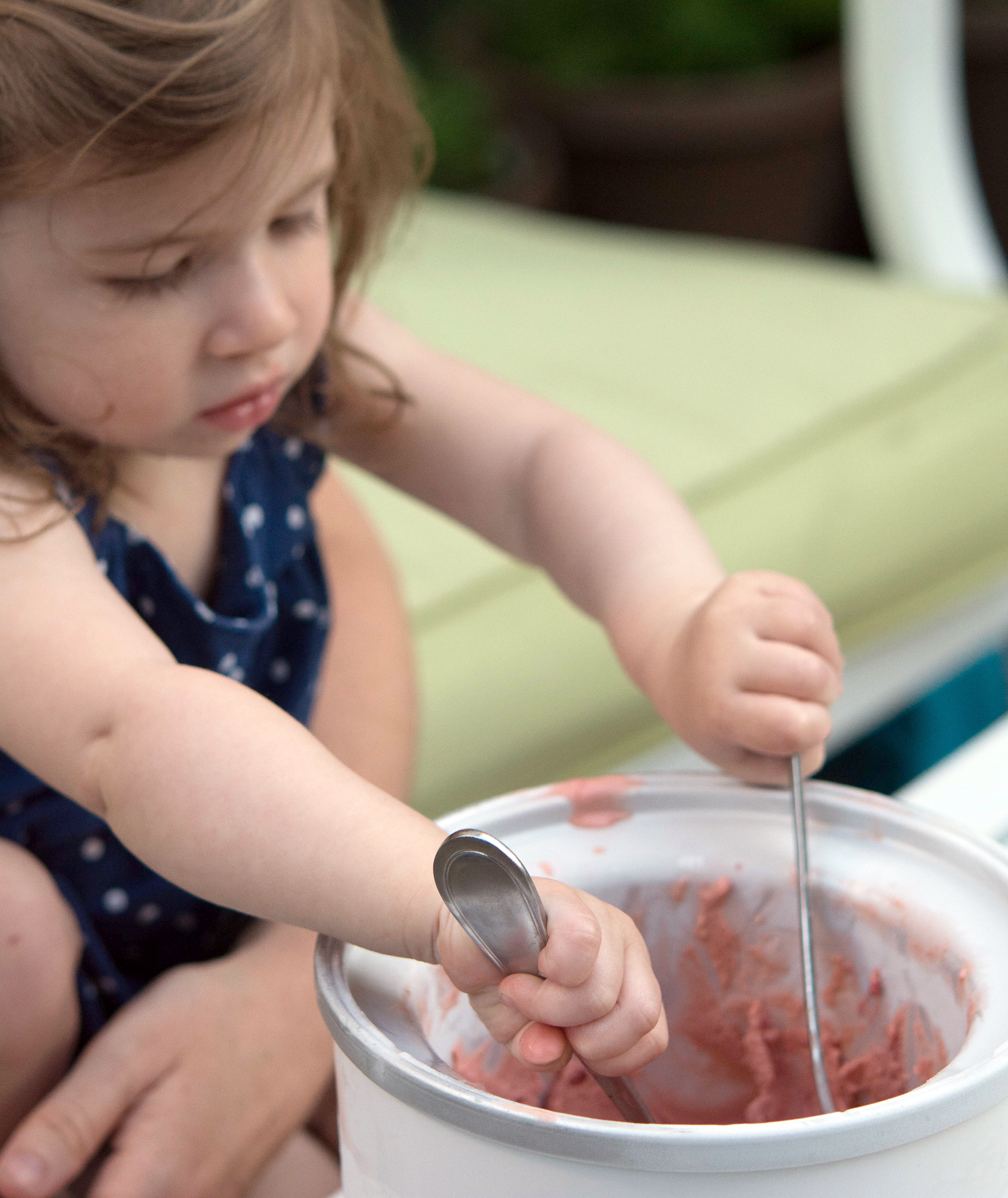 Strawberry Ice Cream with Pomegranate Molasses