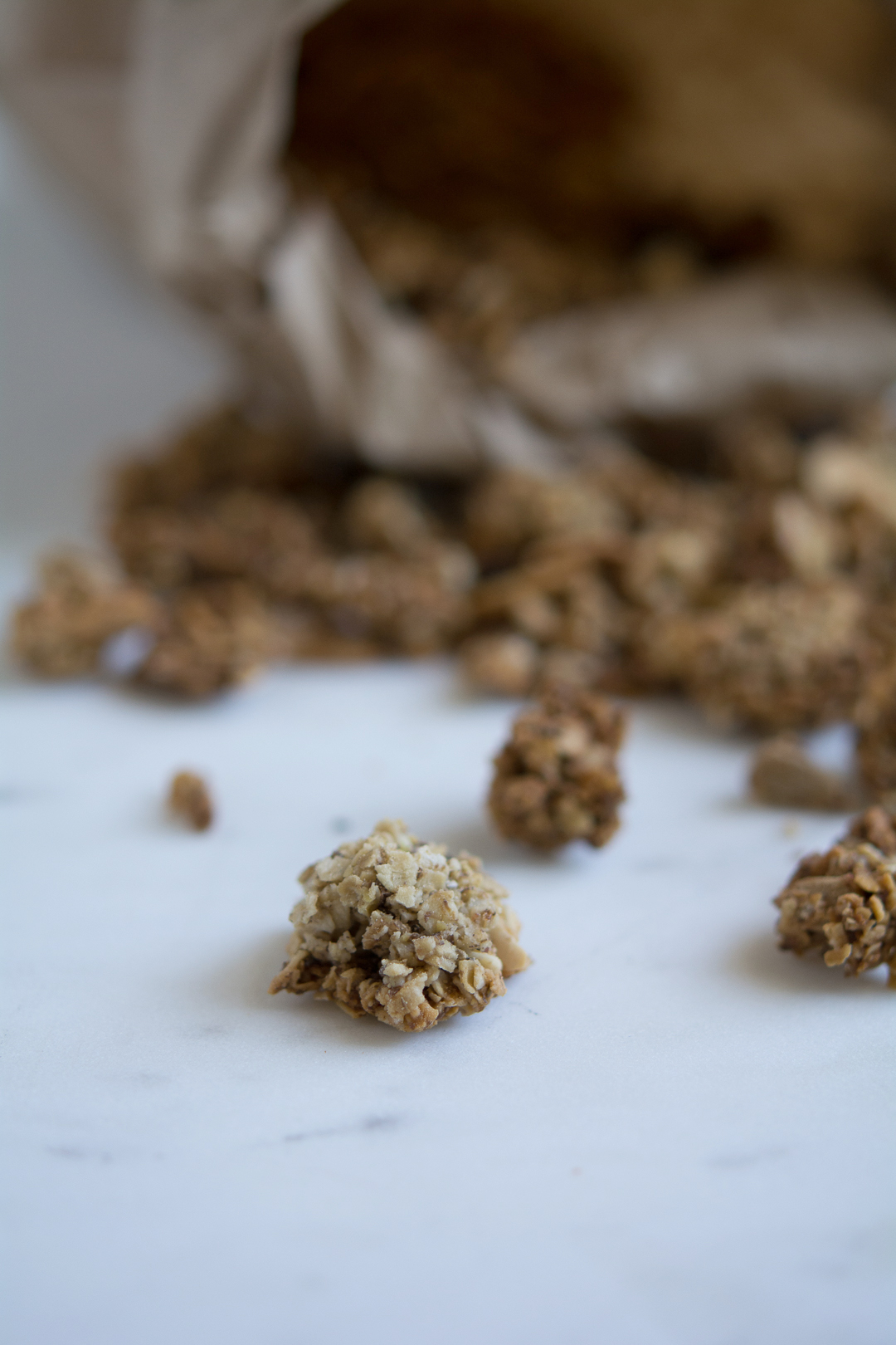 Tipped Paper Bag Spilling with Shelagh's Granola 