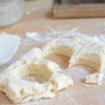 Cream Scones cut out of dough