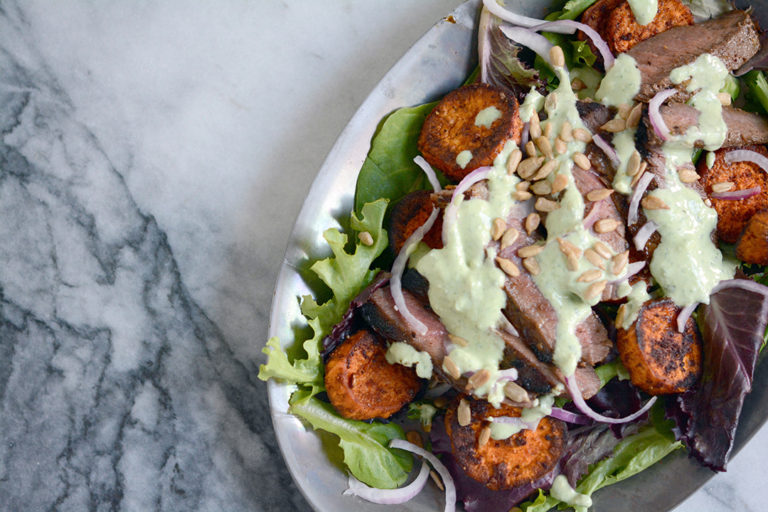 Grilled Steak and Sweet Potato Salad