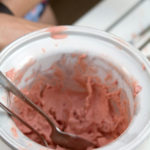 Strawberry Ice Cream with Pomegranate Molasses