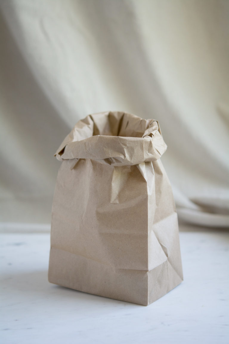 Standing Paper Bag Filled with Shelagh's Granola