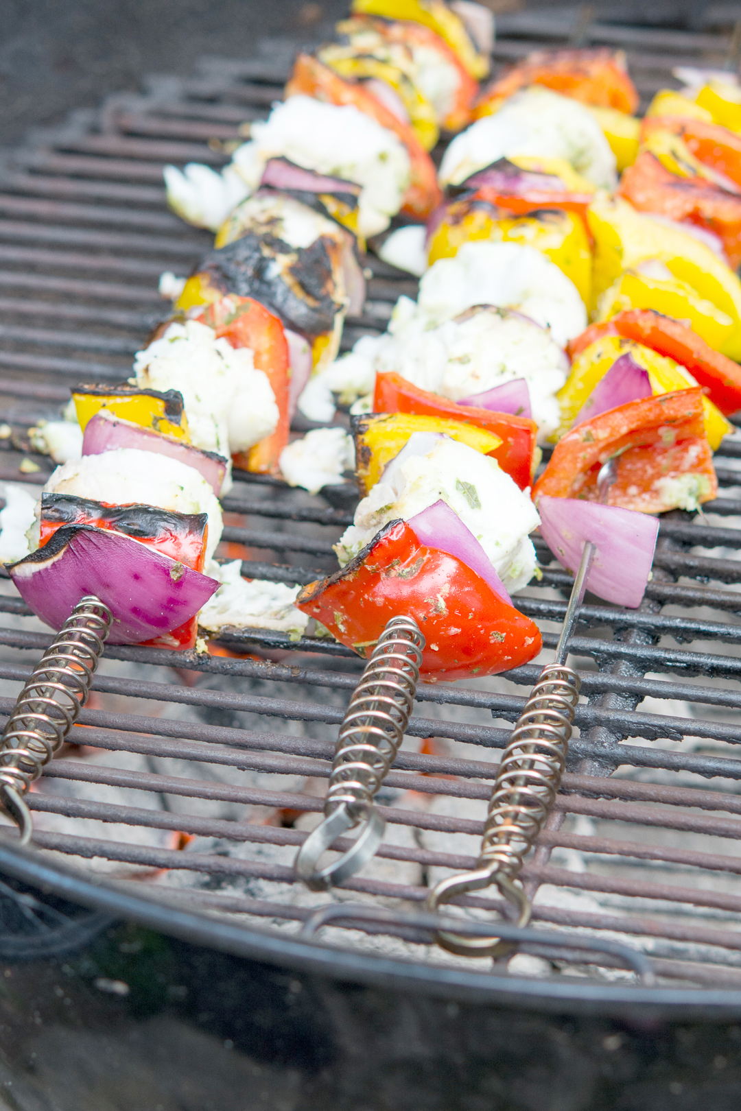 Cabin Halibut Skewers on the grill