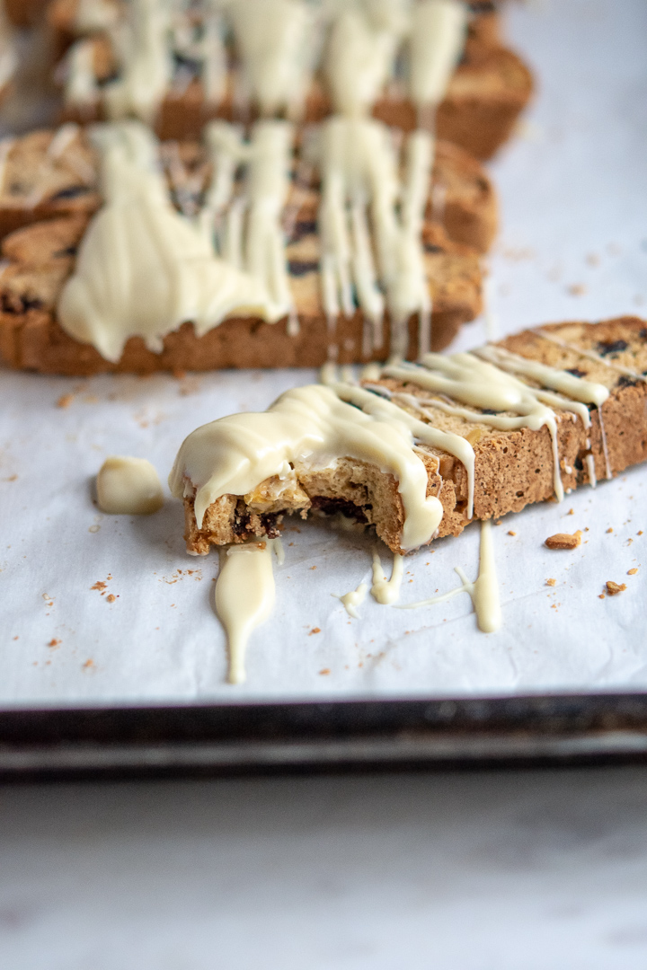 Dried Cherry, Pistachio and Lemon Biscotti