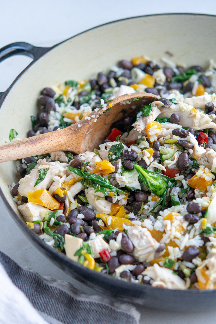 Photo of Chicken and Black Bean Skillet with Brown Rice