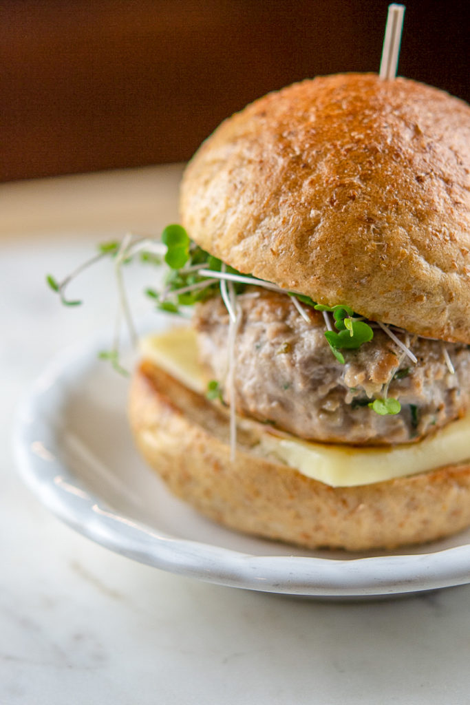 Rosemary Turkey Burgers on a plate