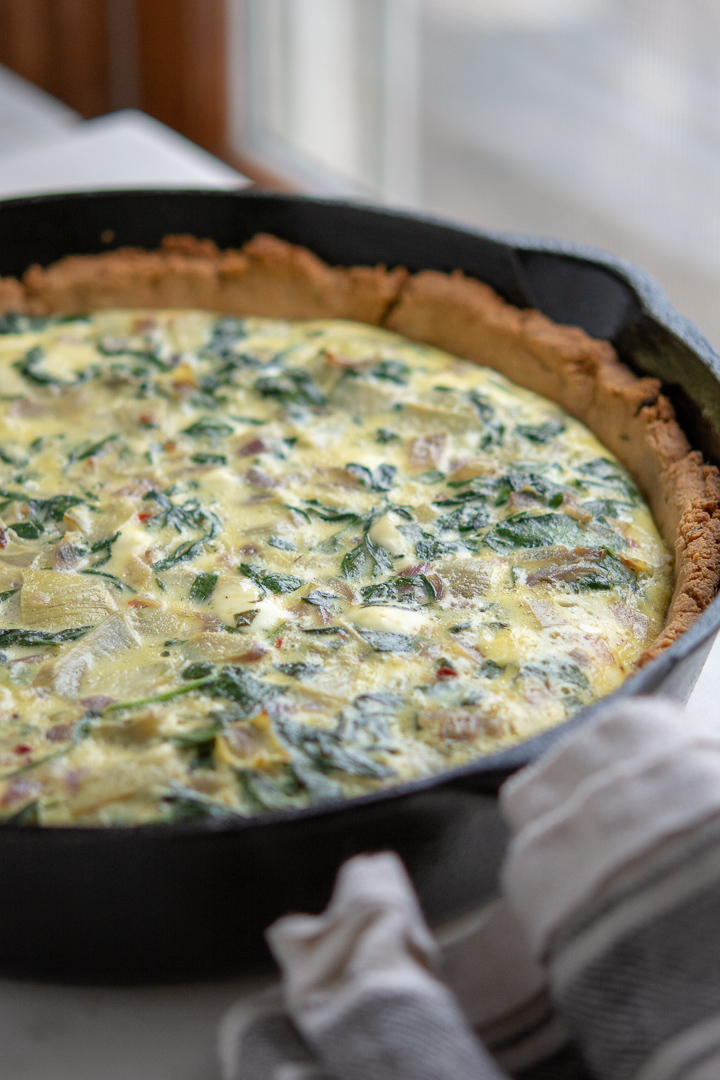 spinach and artichoke quiche