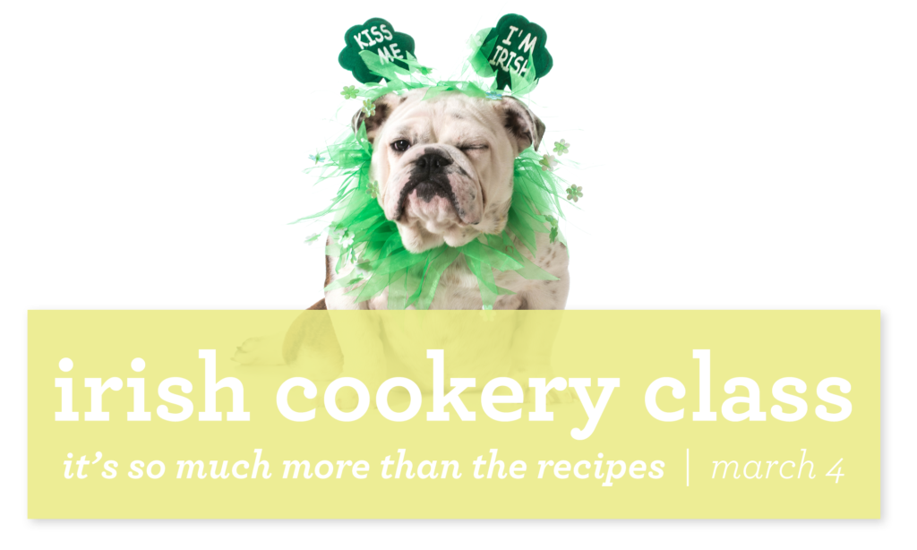 irish cookery ad with bull dog