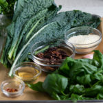 ingredients for Kale Pesto with Roasted Walnut Oil