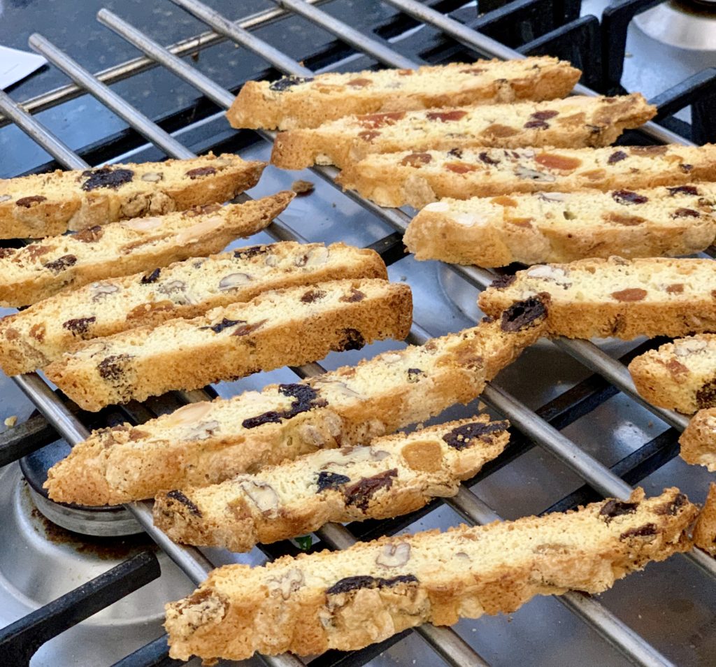 photo of biscotti with dried apricots and cranberries