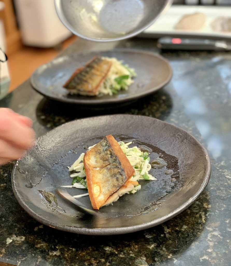 mackerel  with fennel and celeriac salad