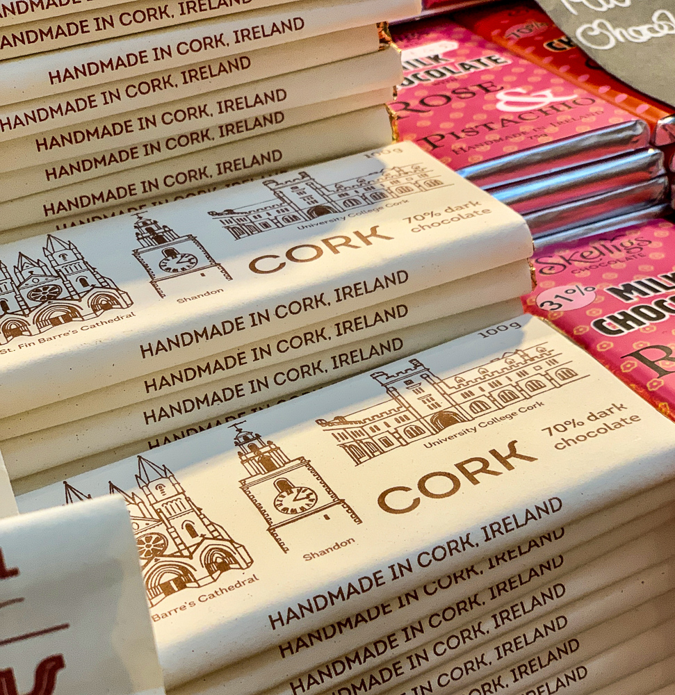 photo of cork made chocolate bars