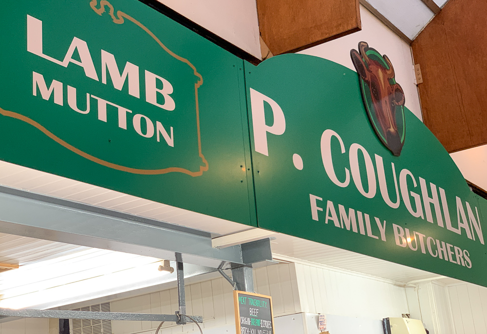 lamb shop signage at English market