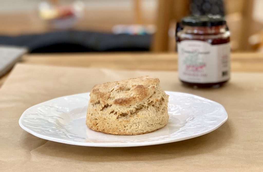 irish scone made with oak forest mills spelt flour
