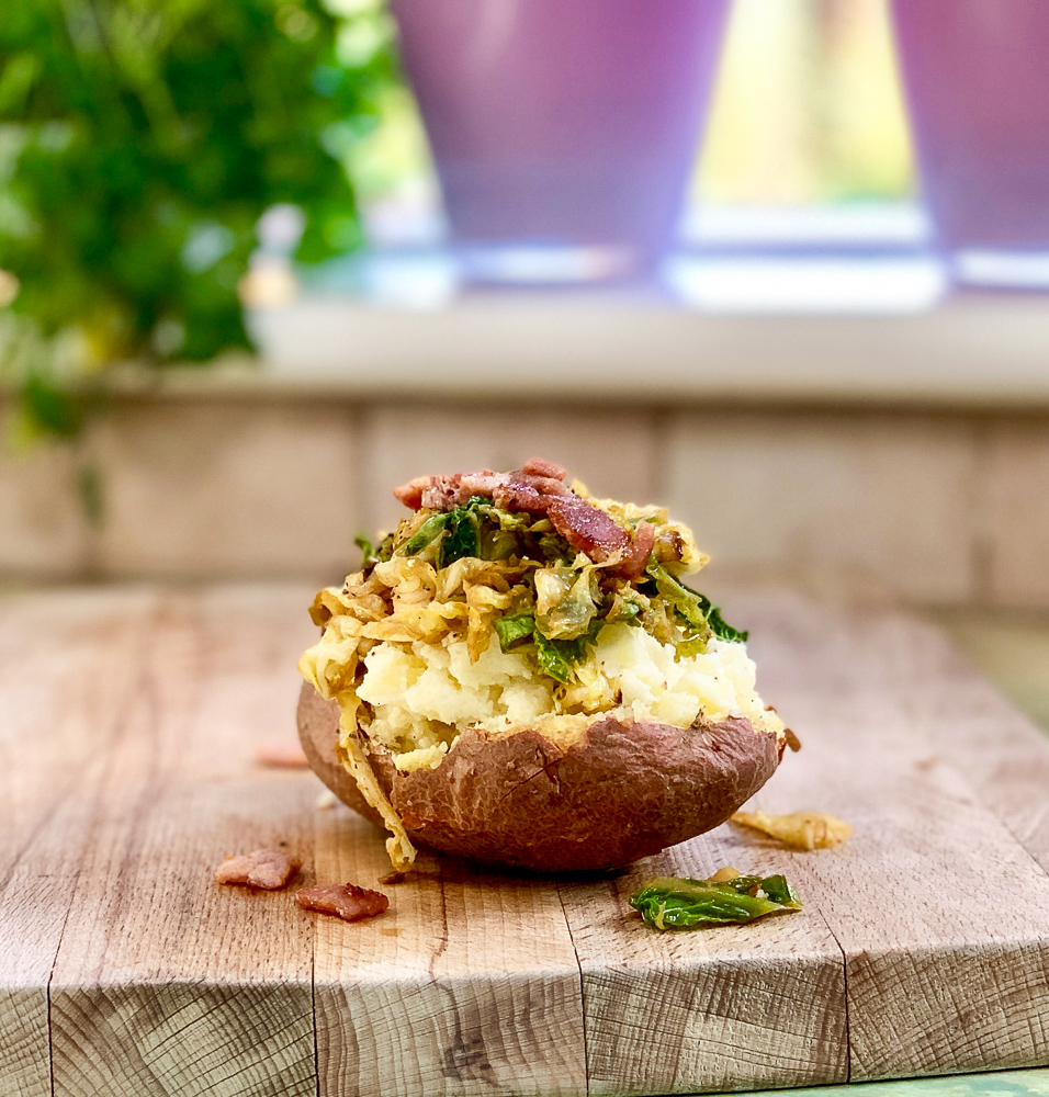 photo of colcannon twice baked potato