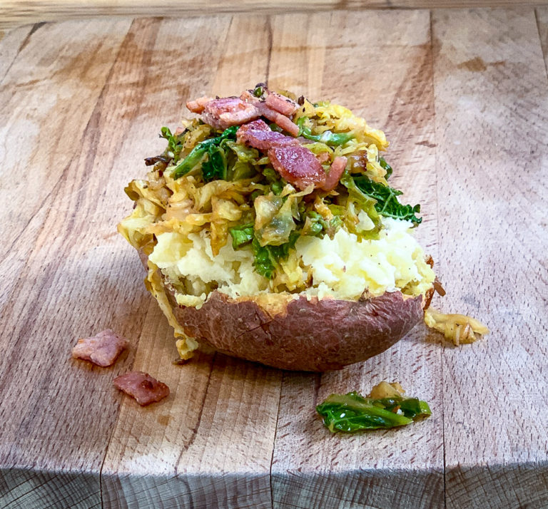 photo of colcannon twice baked potato