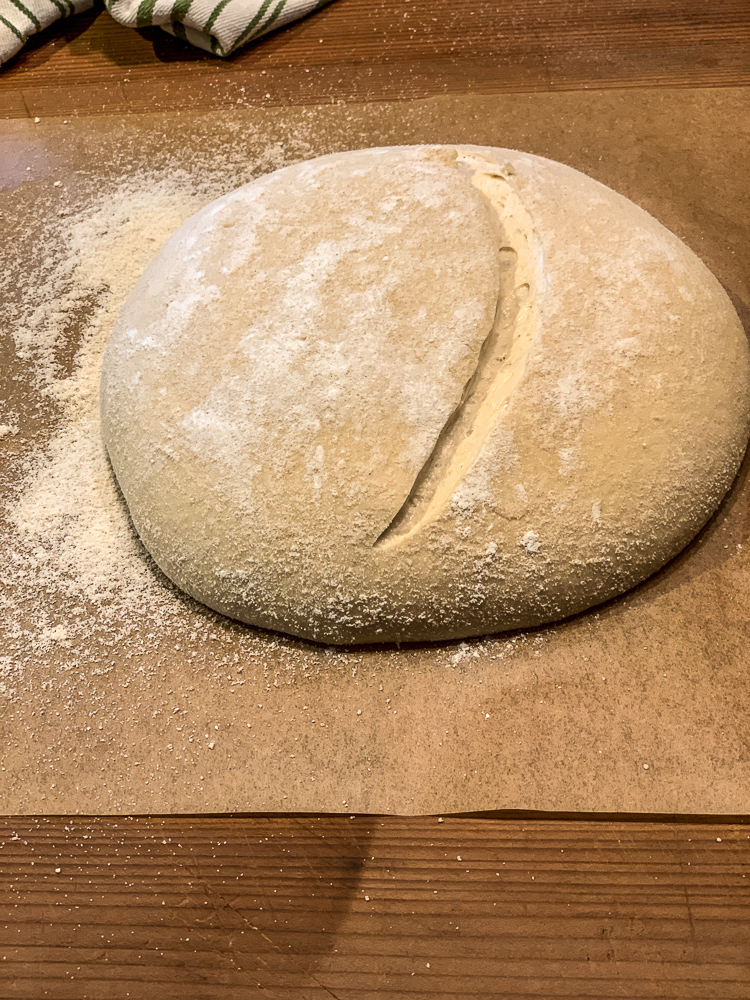 photo of proofed sourdough bread