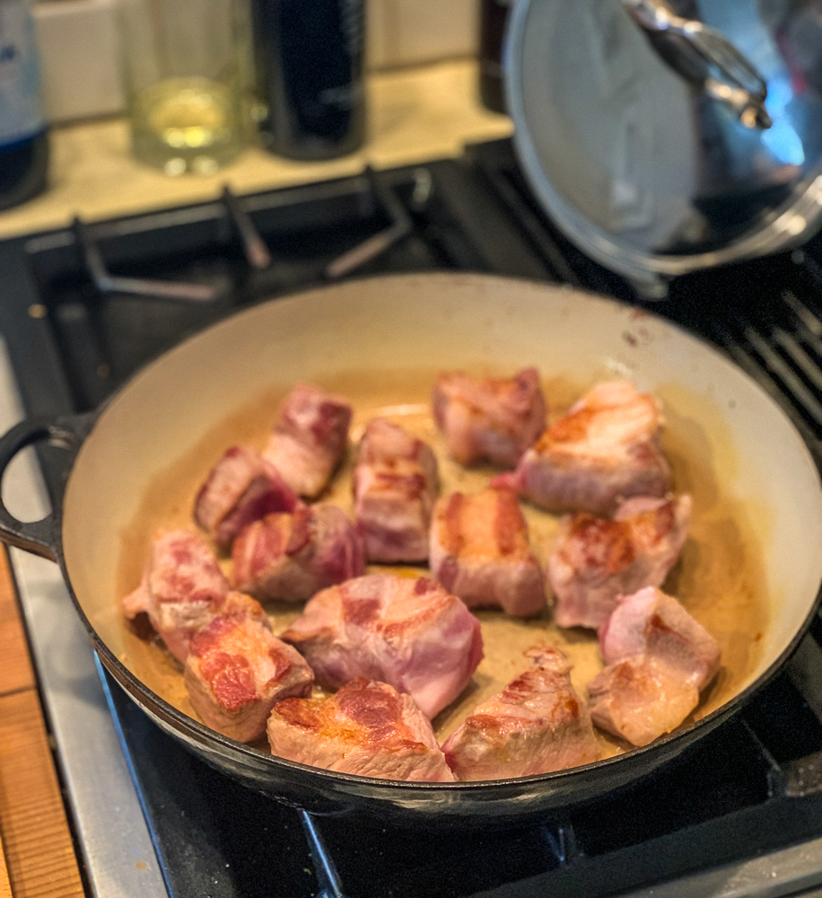 browning pork shoulder forBrazilian Feijoada