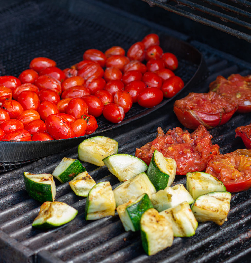 veg for Grilled Gazpacho on the grill