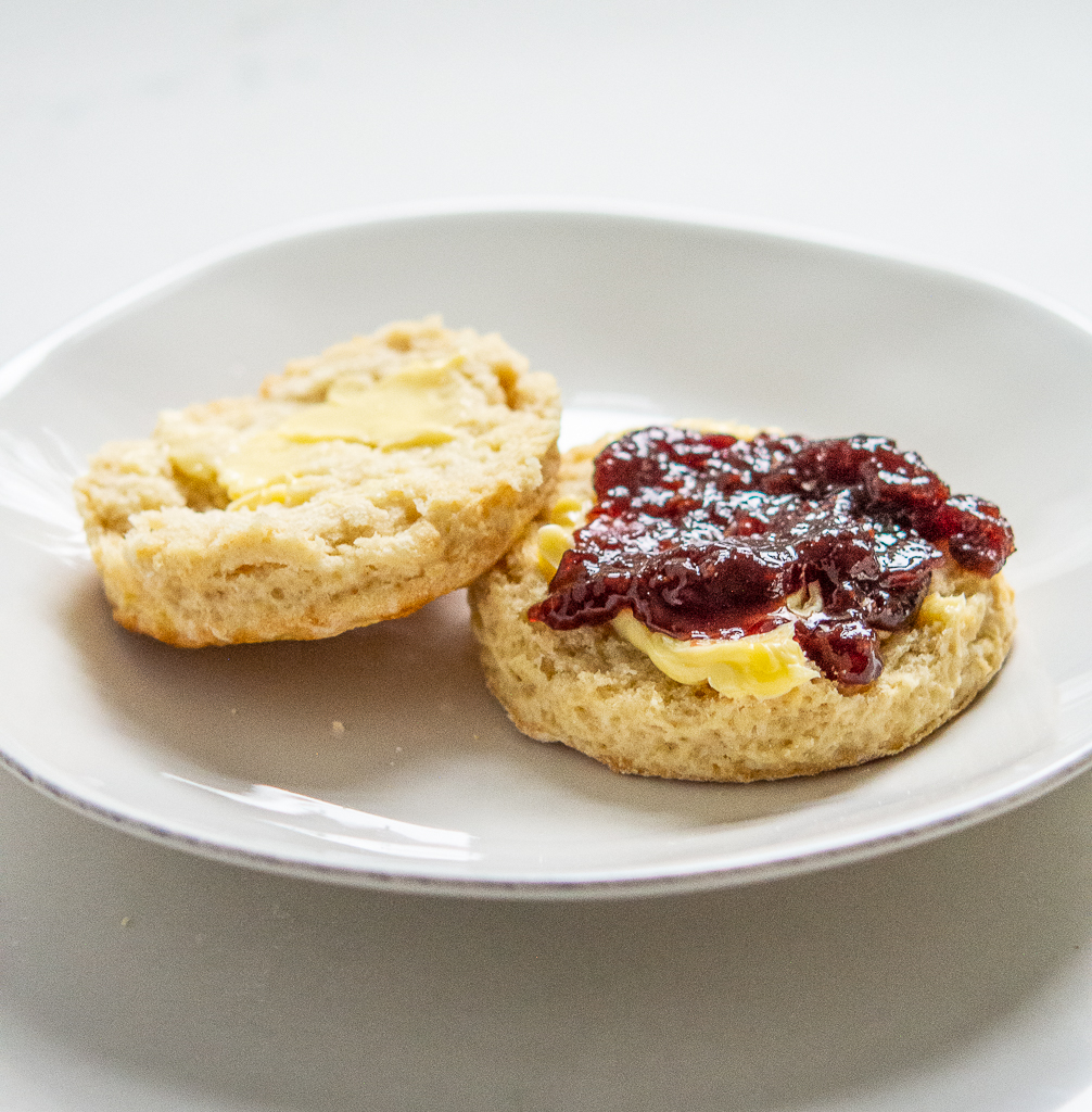 irish scones with butter and jam