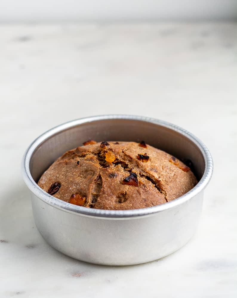 photo of barmbrack in a pan