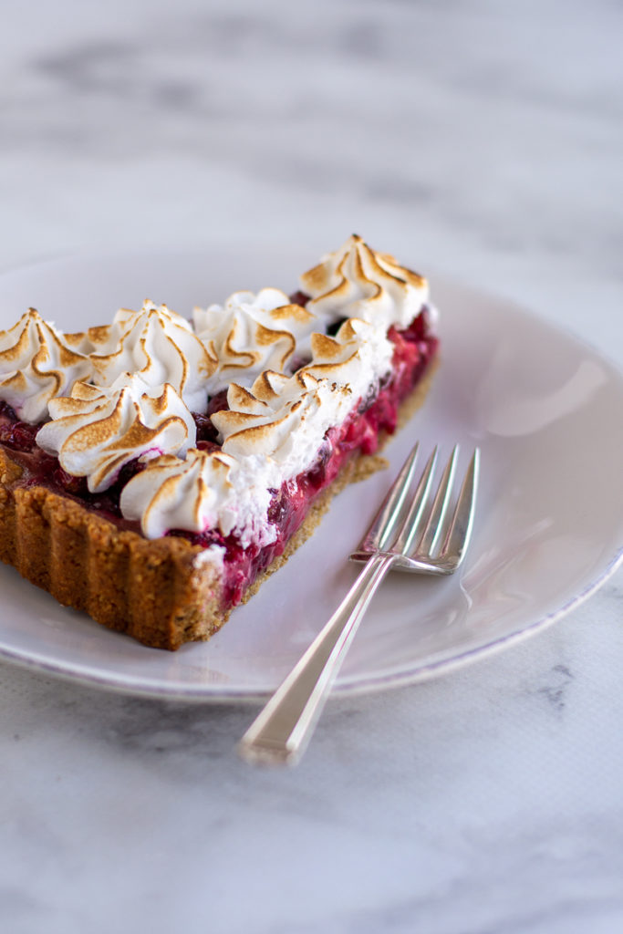 slice of cranberry tart