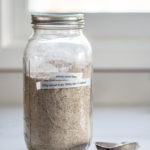 photo of wholemeal flour in a large mason jar