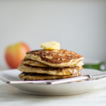 straight on shot of wild rice and almond pancakes