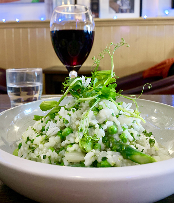 spring risotto from cronin's sheebeen restaurant in westport ireland