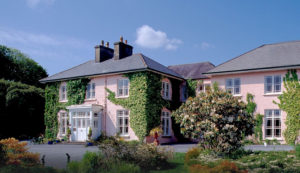 rosleague hotel in county galway, pink hotel