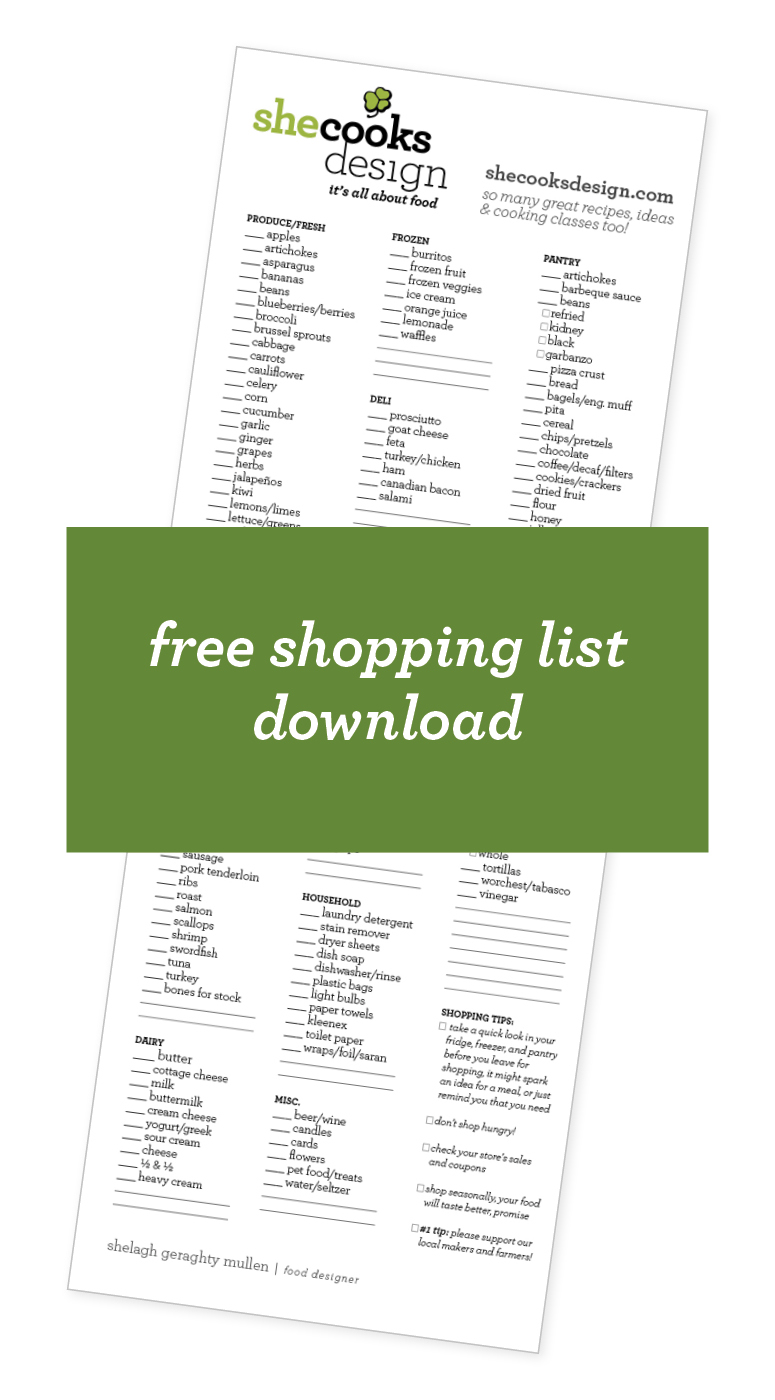 free shopping list art