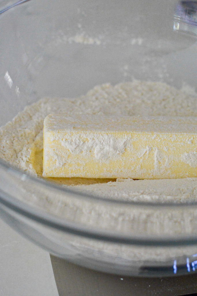 frozen butter in flour