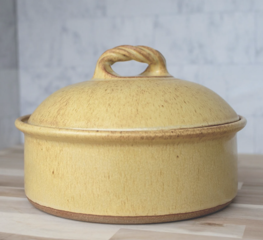 clay coyote bread pot